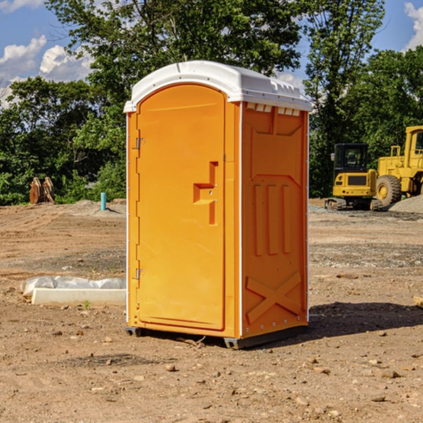 how often are the porta potties cleaned and serviced during a rental period in Rome